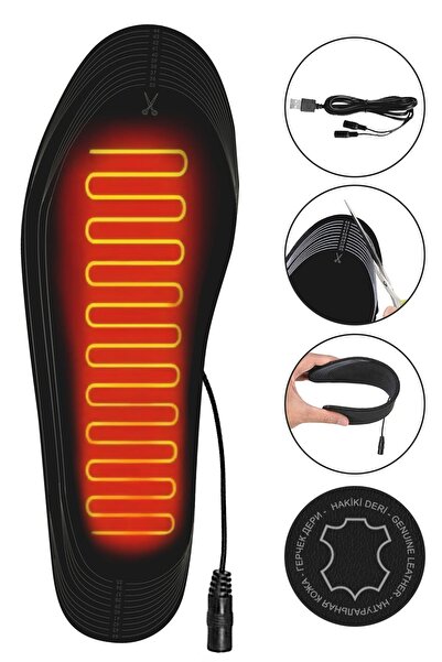 heep Elektrikli Taşınabilir Kablolu 35-45 Numara Deri Siyah Isıtıcılı Ayakkab...