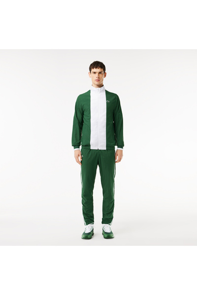 Lacoste SPORT x Daniil Medvedev Erkek Regular Fit Renk Bloklu Yeşil Eşofman Takımı