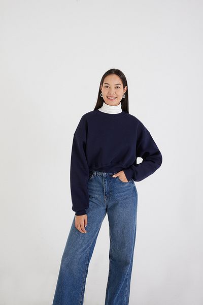 Addax Φούτερ Crew Neck Raised - S3812-w1
