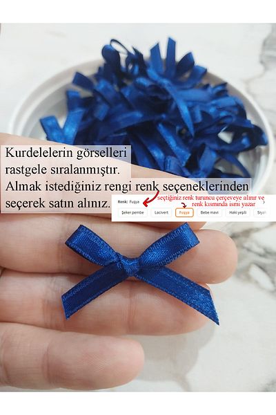 Masal Kırtasiye & Hediyelik Eşya 50 τμχ Μικροσκοπικό 3,5x4 εκ. Κορδέλα Φιόγκος Δώρο Στολίδι
