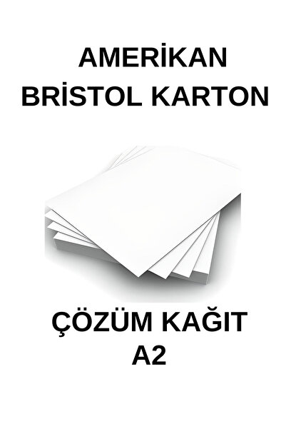 ÇÖZÜM KAĞIT ورق مقوى بريستول A2 أمريكي - 42x59.4 سم، 300 جرام، 25 قطعة