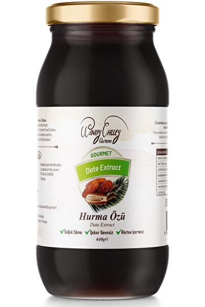 Organic Windy Valley Gurme Hurma Özü (640 GR) Soğuk Sıkım, Şeker Ilavesiz, Gluten Içermez