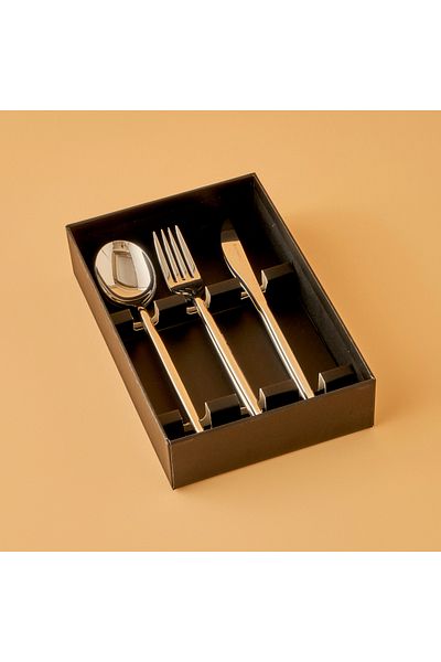 Bella Maison Siena 18 Piece Dinner Fork Spoon Knife Set Silver