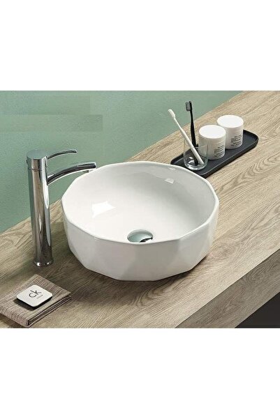 PUROSER Ege Beyaz Tezgah Üstü Çanak Lavabo