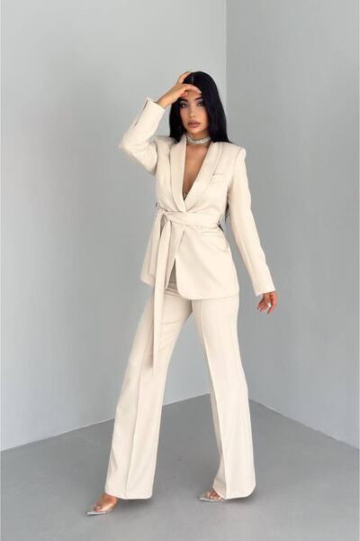 SUXİRCNHTMTS Blazer cu guler șal, jachetă, pantaloni elastici, costum