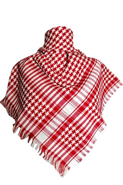 İSTANBULSTYLEMODA Cotton Pushie, Bag, Cleaver Red Shawl 100X100