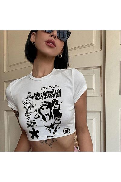 Köstebek White Girls On Extasy Half T-shirt