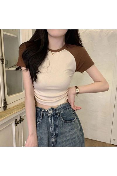 Köstebek Μπλουζάκι Half Raglan Brown - Basic