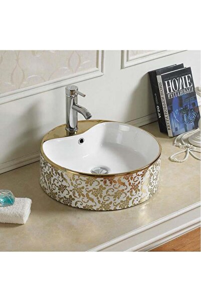 PUROSER Hürrem Altın Tezgah Üstü Çanak Lavabo