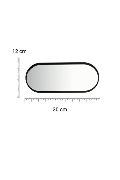 Leila Black Presentation Holder - Oval Mirrored, 12X30 Catering, Coffee and Tea Presentation