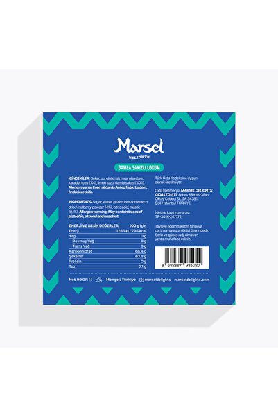 MARSEL DELIGHTS Damla Sakızlı Lokum