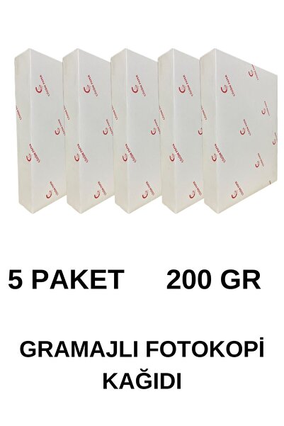 ÇÖZÜM KAĞIT Gramajlı Fotokopi Kağıdı A4 200 Gr 5 Paket 750 Yaprak