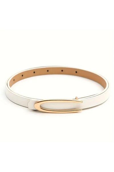 Descoin Elegant Goldbuckle Belt for Women,Dress Belt,Coat Belt,