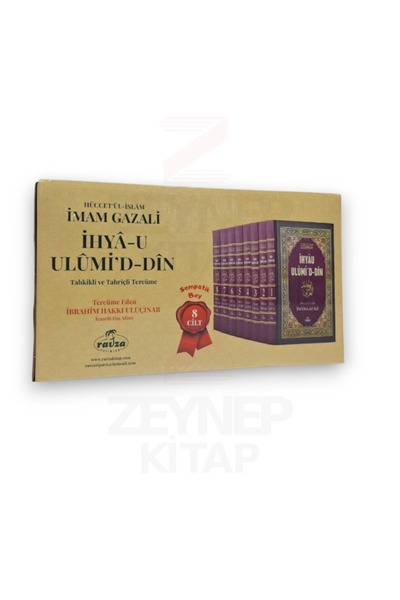 Ravza Yayınları İhyau Ulumiddin Tahkikli Ve Tahriçli Tercüme (SEMPATİK BOY, 8 CİLT, KUTULU)