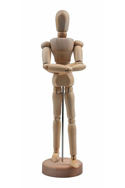 Genel Markalar İnsan Figürlü Ahşap Model Manken Resim Ressam Eğitimi Tahta Adam 30 cm