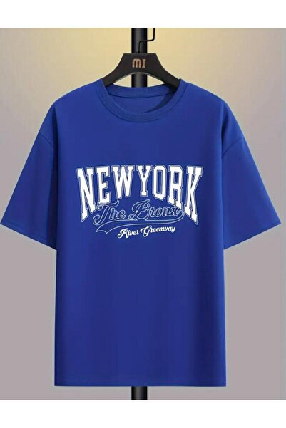 caddekombin Μπλουζάκι The Bronx με στάμπα, Unisex, βαμβακερό με στρογγυλή λαι...