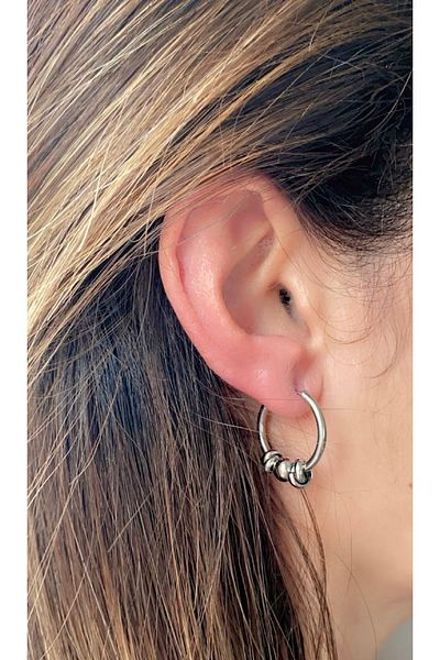 VNS Accessories Hoop Steel Earrings