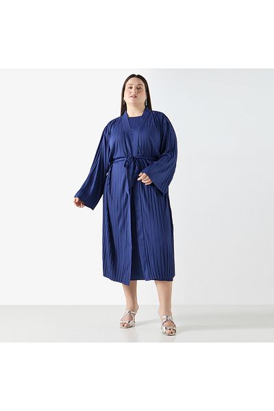 Ulla Popken Plus Size Ulla Popken Pleated Kimono Shrug