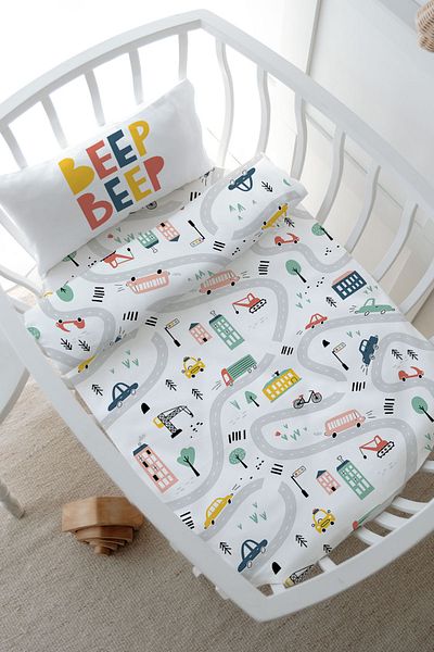 Tuğba Kuğu Beep Beep Iconic Series Park Bed Duvet Cover Set - 80X120