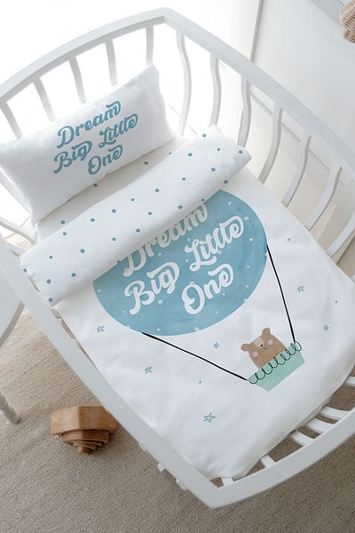 Tuğba Kuğu Park Bed Duvet Cover Set (80X120) - Pure Baby Series - Bear Dream