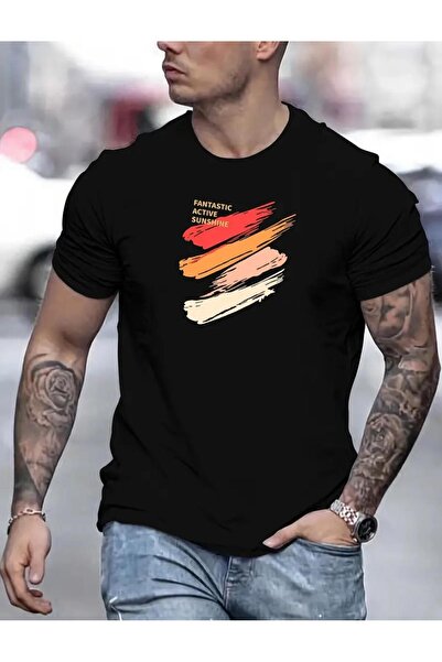 caddekombin Φανταστικό μπλουζάκι από βαμβακερό χτενισμένο βαμβάκι με στρογγυλ...