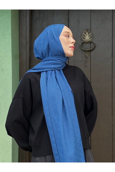 Modakaşmir Silky Jacquard Series Chain Pattern Shawl