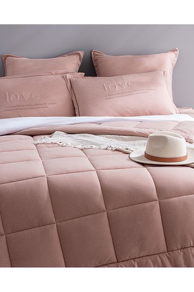 Madame Coco مجموعة Bobigny King Size Cotton Supersoft Comforter - مسحوق