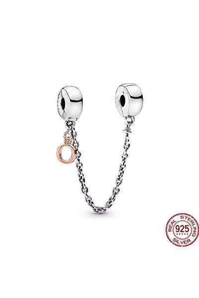 Hector&Co. Jewellery 925 Ayar Sallantılı Taç O Güvenlik Zincirli Charm