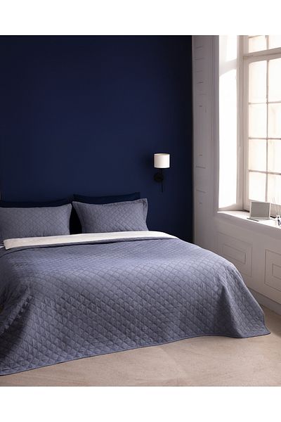 Madame Coco Relinda Double Bedspread - Indigo