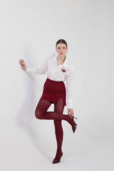 HOLLY LOLLY Poplin Madison Shirt - Rose Detailed, White