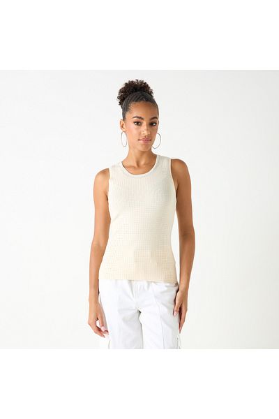 2Xtremz Embellished Sleeveless Tank Top With Round Neck