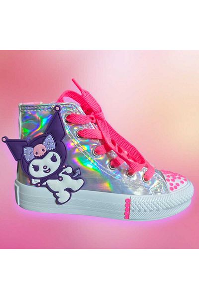 LİASSHOES Holo Silicone Kuromici Side Zipper Children's Sports Shoes Sneakers