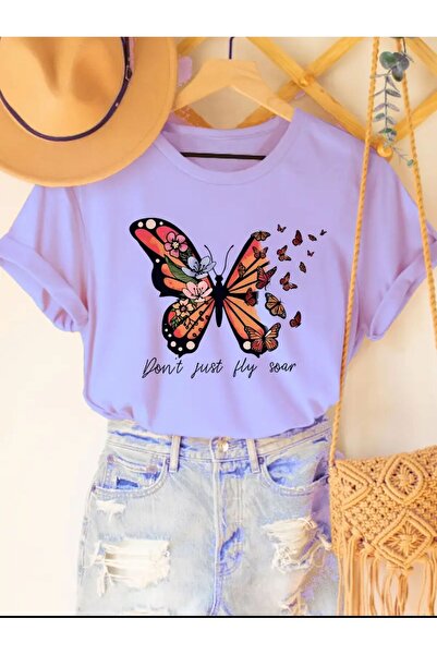 caddekombin Tricou Dont Just Baskılı, confortabil, cu croiala confortabilă, l...