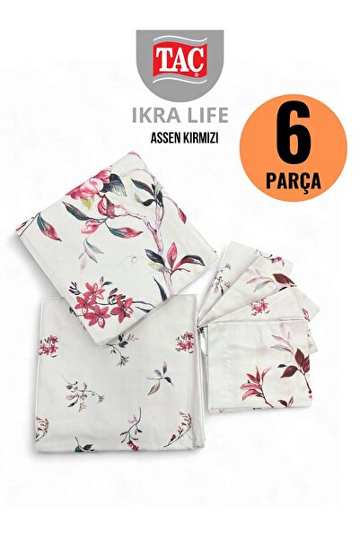 Taç ASSEN KIRMIZI NEVRESİM TAKIMI ÇİFT KİŞİLİK DİJİTAL SATEN