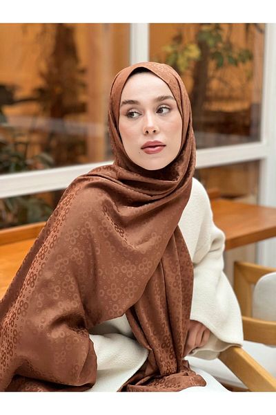 Modakaşmir Silky Jacquard Series Bubble Pattern Shawl