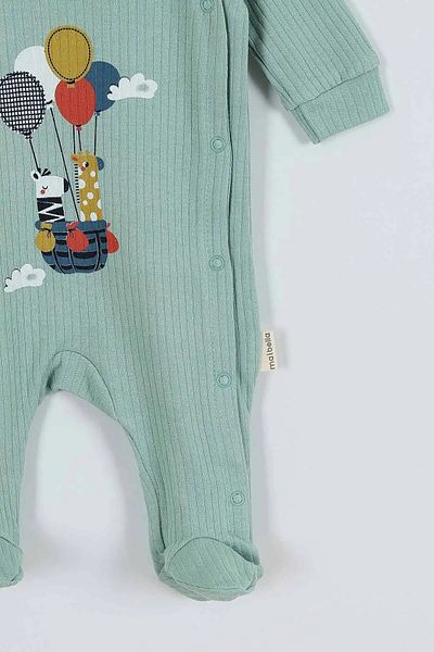MAİBELLA New Cute Balloon and Animal Print Snap Cotton Long Sleeve Winter Baby Boy Romper