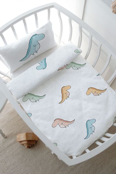 Tuğba Kuğu Colorful Dinosaur Park Bed Duvet Cover Set - Iconic Series (80X120)