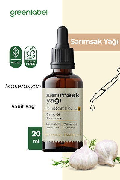 Greenlabel Sarımsak Yağı Soğuk Sıkım %100 Doğal Ve Saf 20ml