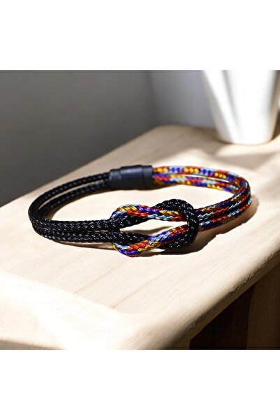 etniko Magnetic Steel Bracelet – Black - Rainbow - for Women and Men with Its...
