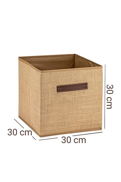 Rope Home 100% الجوت بدون غطاء خزانة لعبة الغسيل المنظم صندوق تخزين قابل للطي 30x30x30