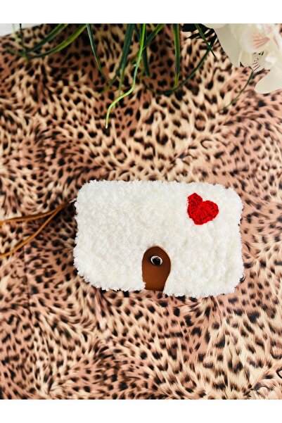 PİNKBAG Handmade Heart Plush Wallet Special for Valentine's Day