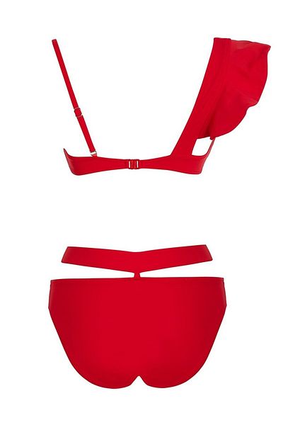 SAILOR moda Volant-Bikini-Set mit V-Ausschnitt