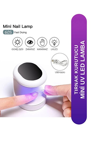 Markafox Mini Uv Led Işık Uv Led Işıklı Lamba Tırnak Kurutucu Oje Tırnak Kuru...