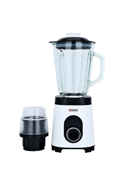 Edison Turbo Electric Blender, 1.5 Liter, 550 Watt, Single Speed ​​- White
