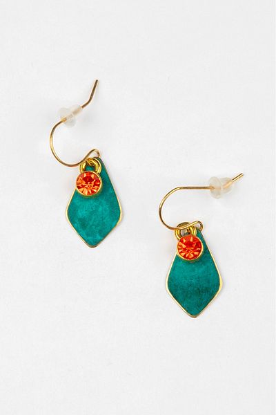 Lila Rosa Authentic Natural Stone Copper Earrings
