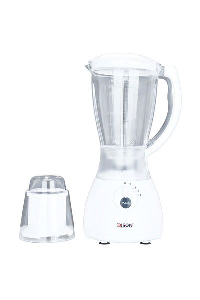 Edison electric blender, 2×1, 1.5 litres, 550 watts, 4 speeds - white