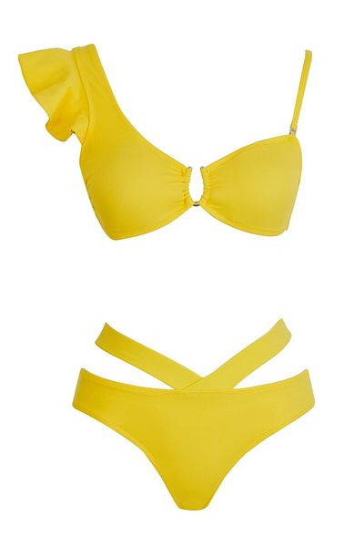 SAILOR moda Σετ μπικίνι Flounce με V λαιμόκοψη