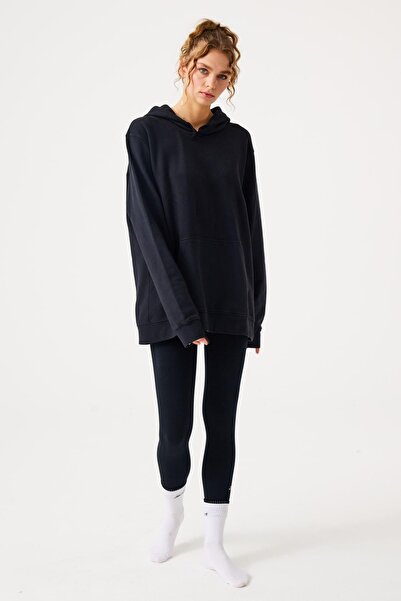 Jerf Lydney Unisex Kapüşonlu Sweatshirt Siyah