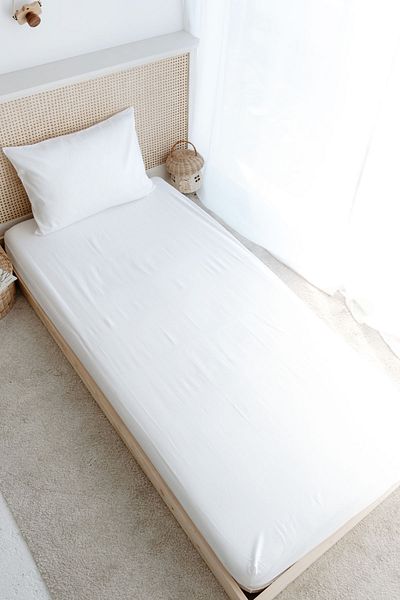 Tuğba Kuğu Single Fitted Sheet Set - White