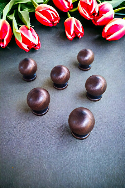 Dizaynhouse 25 mm Copper Color Barrel Model Handle, Line Pattern Metal Cabinet and Drawer Handle